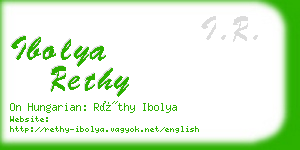 ibolya rethy business card